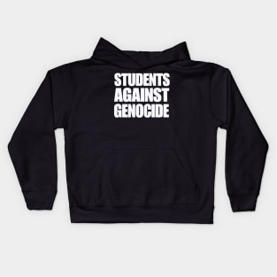 Students Against Genocide - White - Front Kids Hoodie